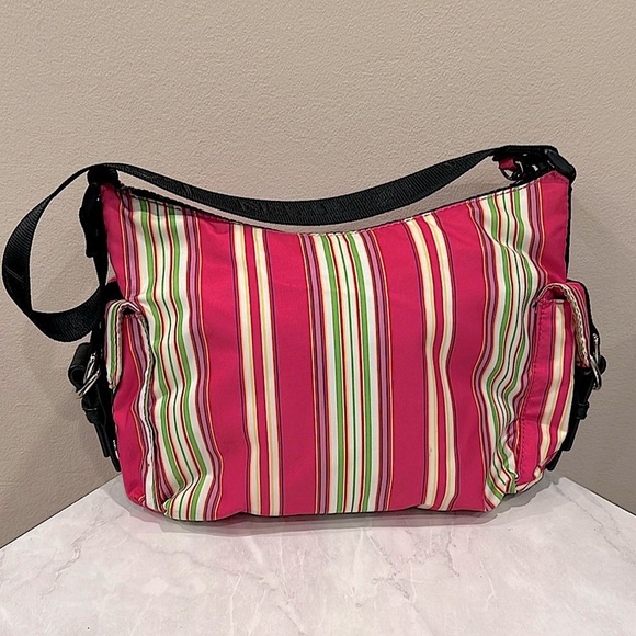 🔥Lauren Ralph Lauren Pink Striped Women's Bag🔥 - Picture 10 of 10